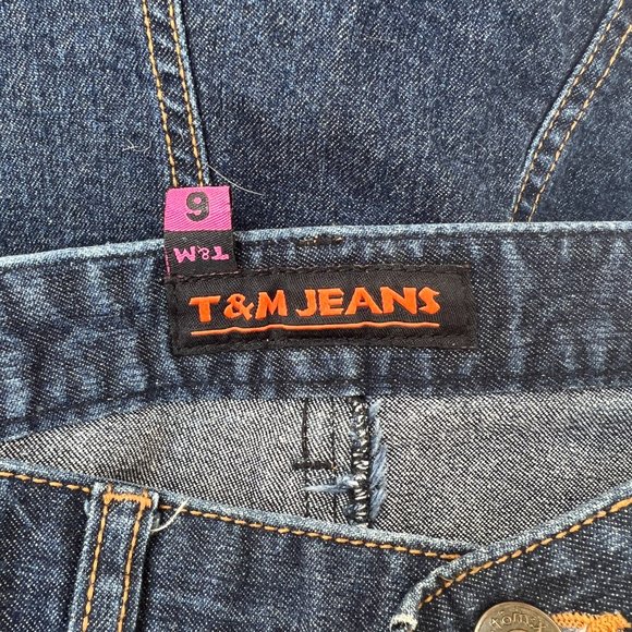 Vintage 90's/Y2K Dark Wash High Waisted Denim Midi Skirt - Picture 3 of 5